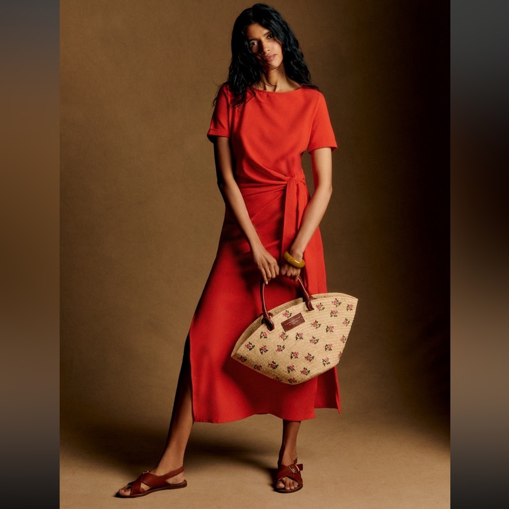Sezane Pippa Dress Coral - Size XS